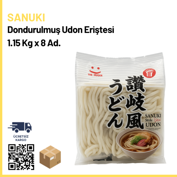 Sanuki Dondurulmuş Udon Eriştesi 1.15 Kg x 8 Ad. (Ad: 400₺)