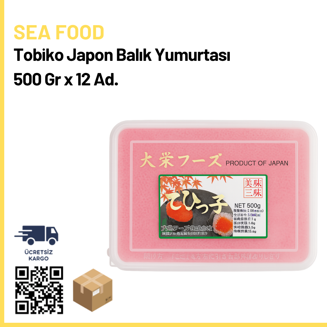 Sea Food Tobiko Japon Balık Yumurtası 500 Gr x 12 Ad. (Ad: 1400₺)