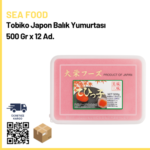 Sea Food Tobiko Japon Balık Yumurtası 500 Gr x 12 Ad. (Ad: 1400₺)