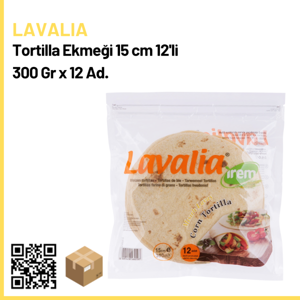 Lavalia Tortilla Ekmeği 15 Cm 12'li 300 Gr x 12 Ad. (Ad: 75₺)