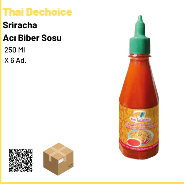 Thai Dechoice Sriracha Acı Biber Sosu 250 ML × 6 Ad.