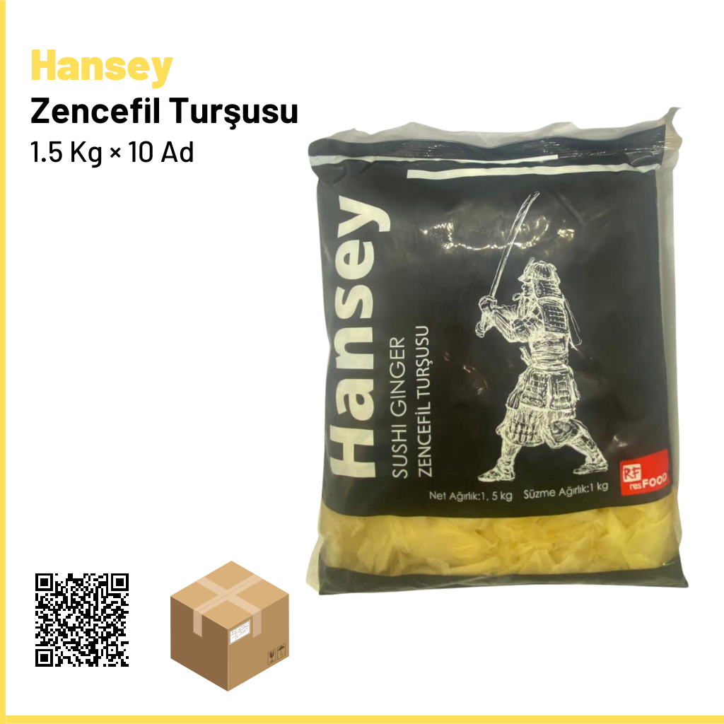 Hansey Zencefil Turşusu 1.5 Kg × 10 Ad. 1 Ad.: 99 Tl