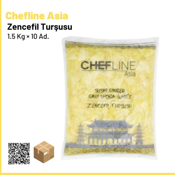 Chefline Asia Gari Shoga Zencefil Turşusu 1.5 Kg × 10 Ad. 1 Ad. 129  Tl