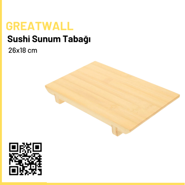 Greatwall Bambu Sushi Sunum Tabağı 26x18 cm