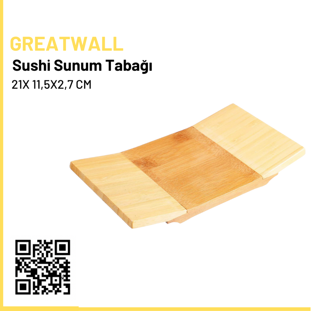 Greatwall Bambu Sushi Sunum Tabağı 21x11,5x2,7 Cm