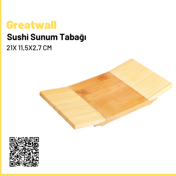 Greatwall Bambu Sushi Sunum Tabağı 21X 11,5X2,7 CM
