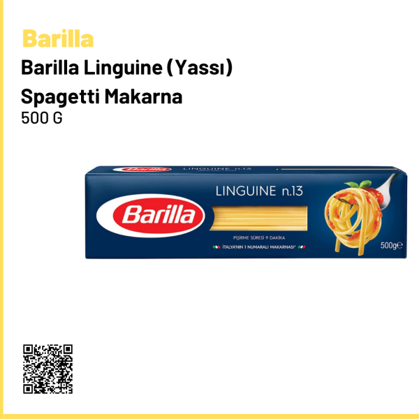 Barilla Linguine (Yassı) Spagetti Makarna
