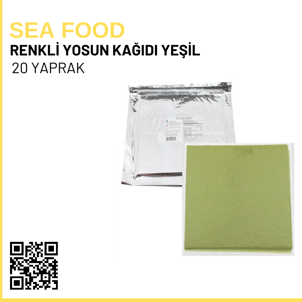 Sea Food Renkli Yosun Yeşil 20 Yaprak - 70 Gr.
