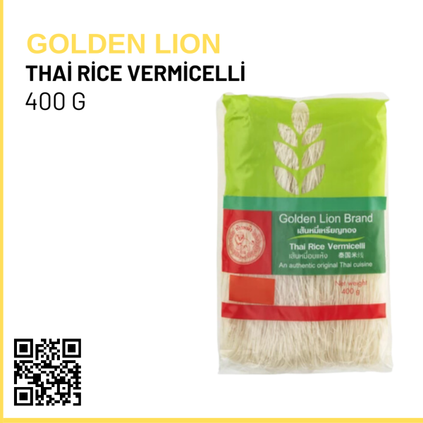 Golden Lıon Thai Rice Vermicelli 400 Gr (Pirinç Şehriyesi)