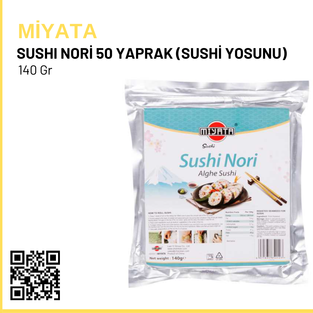 Miyata Sushı Nori 140 Gr (Sushi Yosunu)