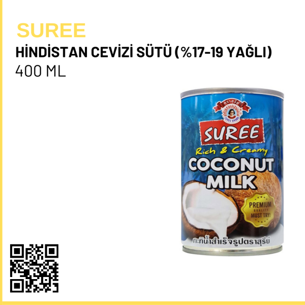 Suree Hindistan Cevizi Sütü 400 Ml (%17-19 Yağlı)