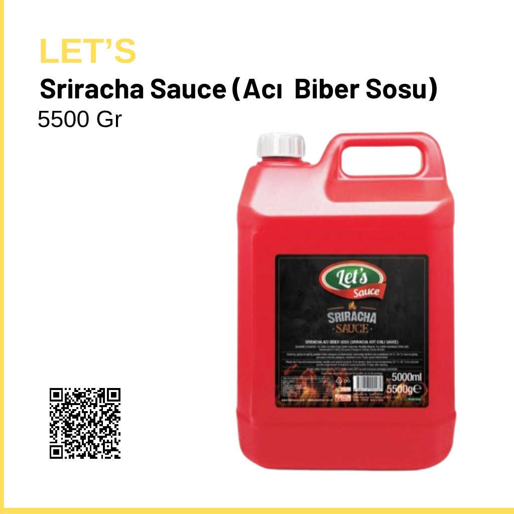 Let's Sriracha Sauce (Acı  Biber Sosu) 5500 Gr