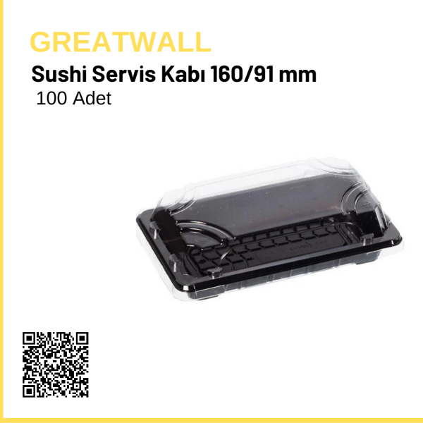 Sushi Servis Kabı 16x9 Cm (100 Adet)
