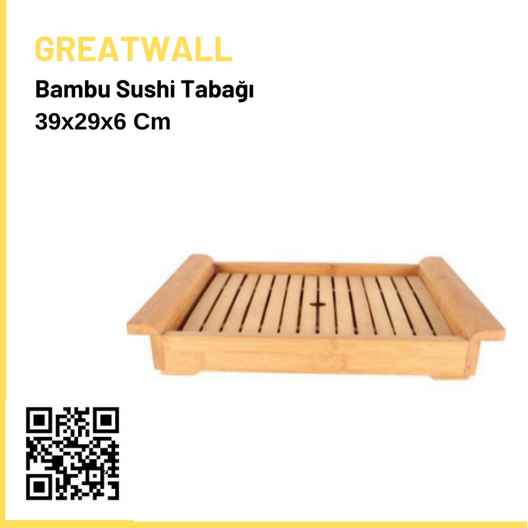 Bambu Sushi Tabağı 39x29x6 Cm