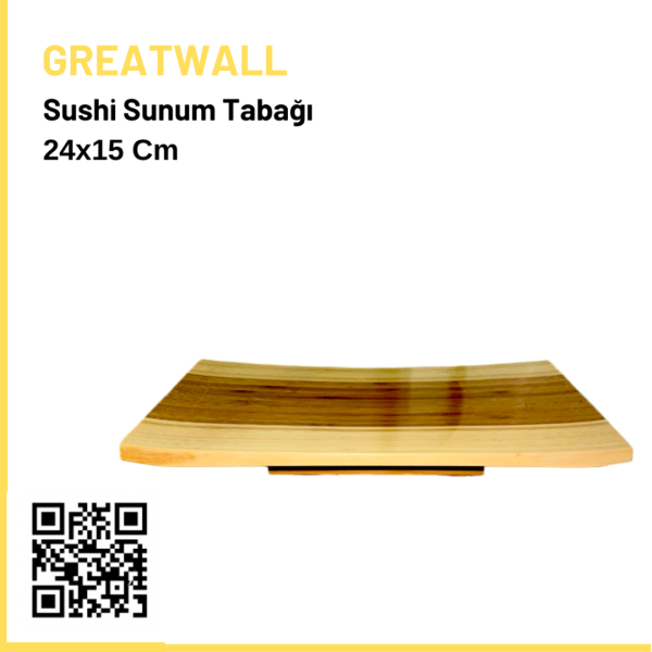 Bambu Sushi Tabağı 24x15 Cm