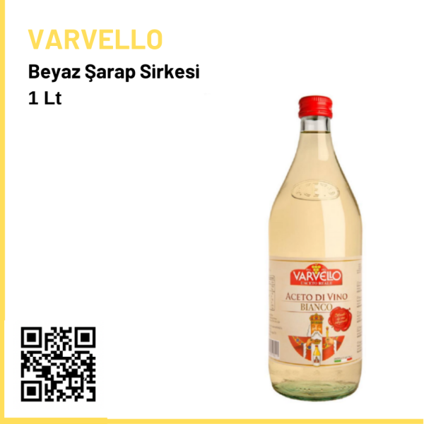 Varvello Beyaz Şarap Sirkesi 1 Lt