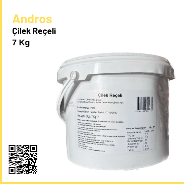 Andros Çilek Reçeli 7 Kg