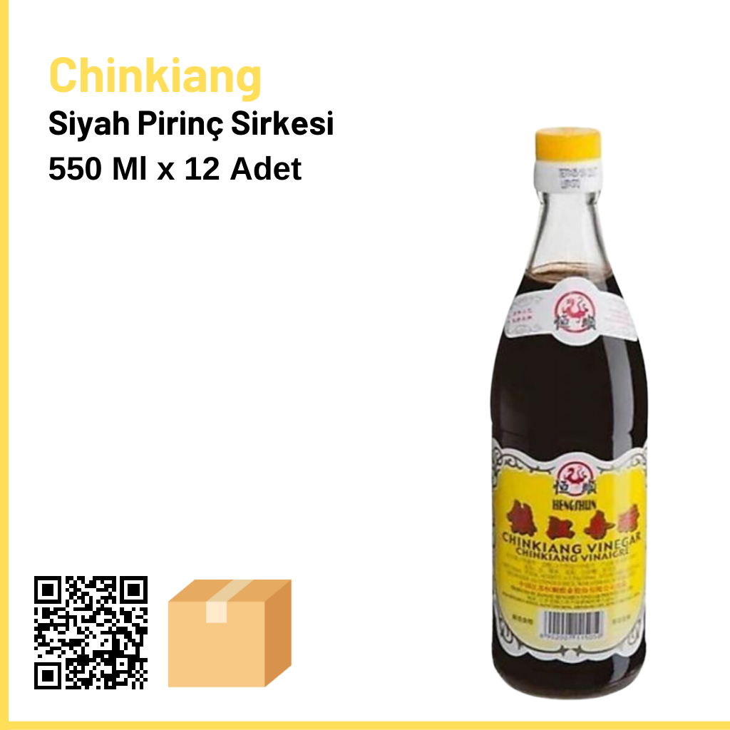 Chinkiang Siyah Pirinç Sirkesi 550 Ml x 12 Adet