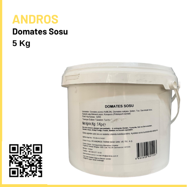 Andros Domates Sosu 5 Kg