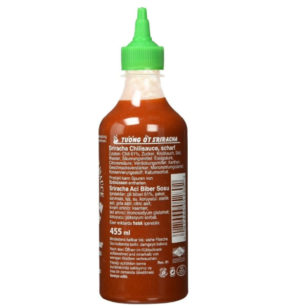 Flying Goose Sriracha Acı Chilli Biberi Sosu 455 Ml