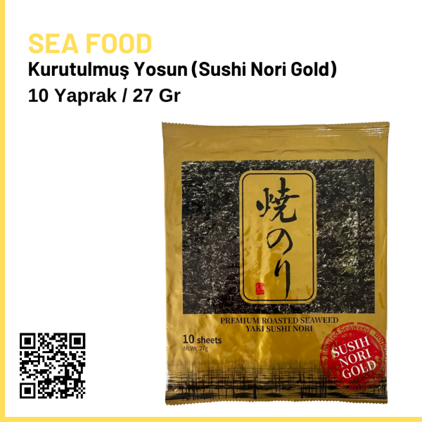 Sea Food Kurutulmuş Yosun (Sushi Nori Gold) 10 Yaprak 27 Gr
