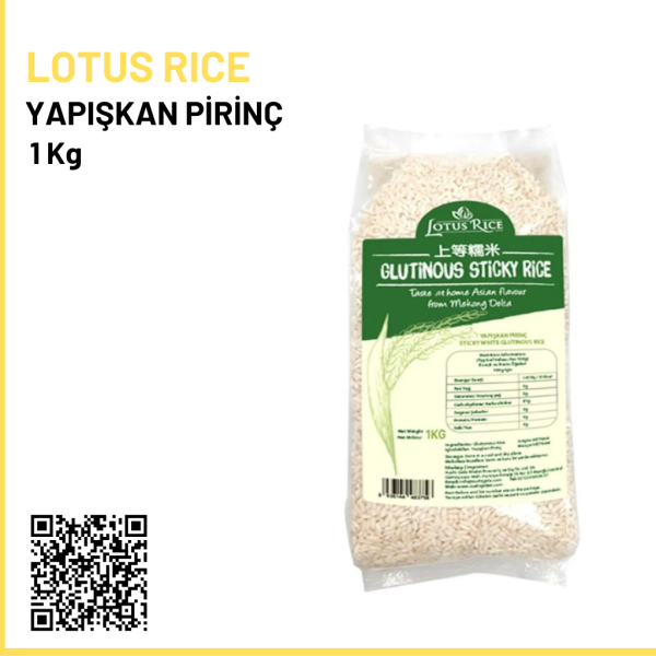 Lotus Glutinous Rice Sticky Rice Yapışkan Pirinç 1 Kg