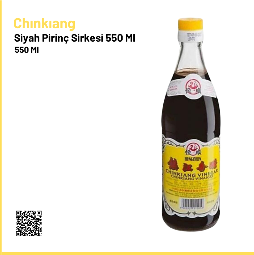 Chinkiang Siyah Pirinç Sirkesi 550 Ml 1 Adet