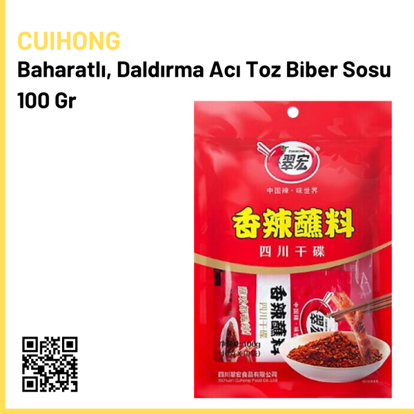 Cuihong Baharatlı, Daldırma Acı Toz Biber Sosu 10 x 10 Gr