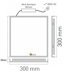 ACK_12W 30x30cm Clip-in LED Slim Panel Sıva Altı_AP17-33300