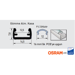 ACK_12V Sıva Üstü LED Barlar 1000Lm 3000K-4000K-6500K_AS10-11203