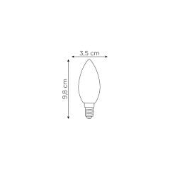 Zmr_8W C35 Buji Flamanlı Rustik LED Ampul E14 2700K 840Lm_11131113