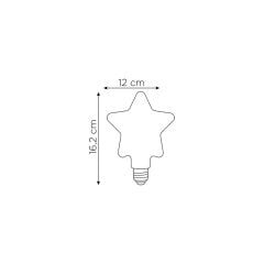 Zmr_4W Yıldız Flamanlı Rustik LED Ampul E27 2700K 420Lm_ 11132011