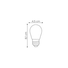 Zmr_4W G45 Flamanlı Rustik LED Ampul E27 2700K 420Lm_ 11131311