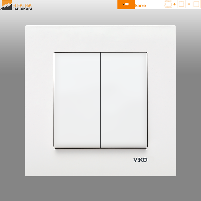 Karre Sıva Altı Dual Anahtar (Beyaz I Krem)_Viko by Panasonic