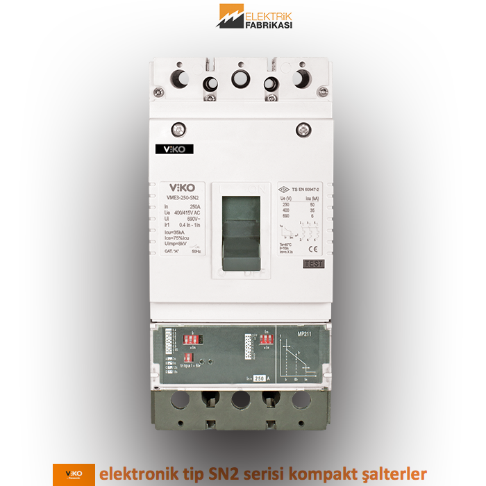 SN2 Serisi 1250A-70kA-3 Kutup-M. A. Sahası: (1.5 - 12) In-T. A. Sahası: 1000-1250A-Elektronik Tip Kompakt Şalter_Viko by Panasonic