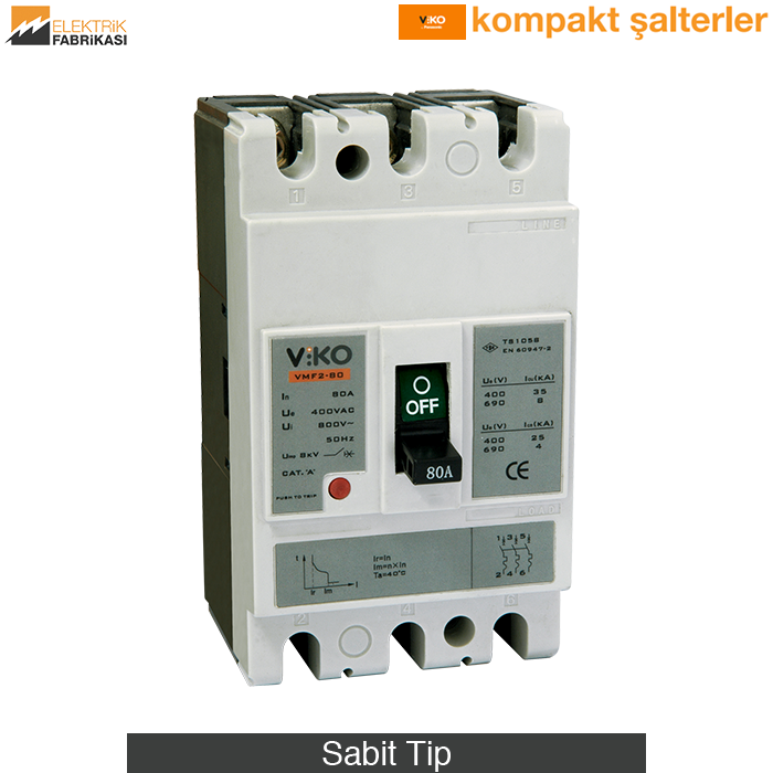 VMF Serisi Sabit Tip Kompakt Şalter 160A-35kA-4 Kutup_Viko by Panasonic