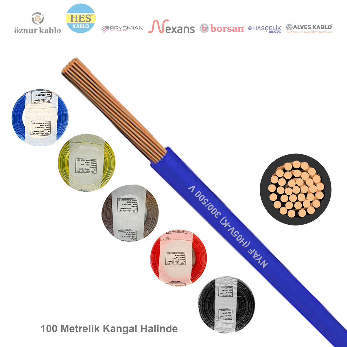 2.5mm²  NYAF (H05V-K) Kablo (100'lük)_ ACDJKQY5