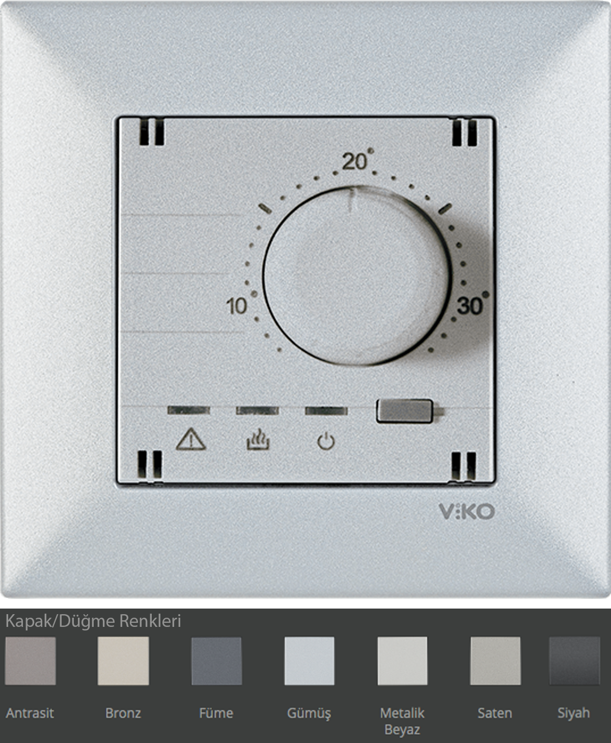 Trenda_Analog Termostat Isıtma (Mekanizma, Kapak/Üst Modül dahil, Çerçeve hariçtir)