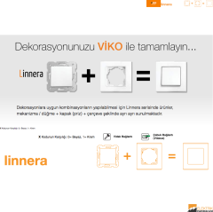 Linnera Sıva Altı İkili Nümeris Telefon Prizi (2 X RJ11) (Beyaz I Krem)_Viko by Panasonic