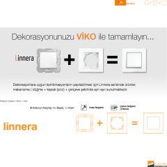 Linnera Sıva Altı Tekli Data Prizi (RJ45 Cat5E) (Beyaz I Krem)_Viko by Panasonic