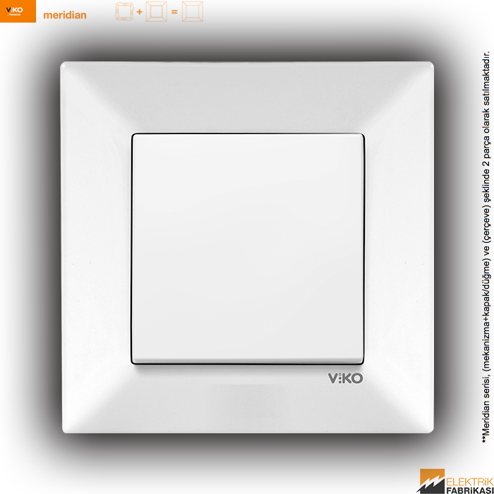 Meridian Sıva Altı İki Kutuplu Anahtar (Beyaz I Krem)_Viko by Panasonic