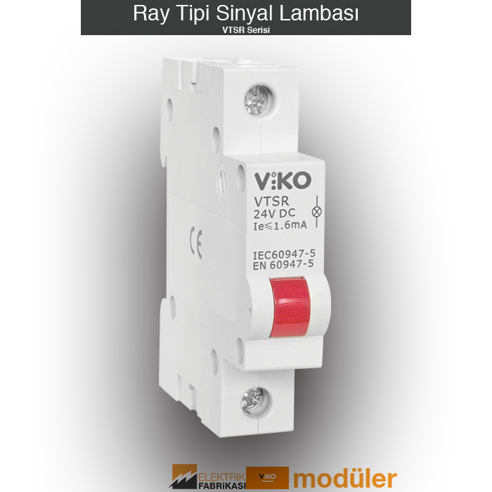 Ray Tipi Sinyal Lambası-Sarı-230V AC-VTSR Serisi_Viko by Panasonic