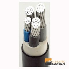 3x50+25mm² NAYY-YAVV Kablo Siyah 1000M 0.6/1 kV PVC İzoleli, Çok Damarlı, Çok Telli, Alüminyum İletkenli Kablolar