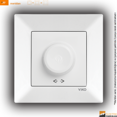 Meridian Sıva Altı Rotatif Dimmer RL 600W/VA (Beyaz I Krem)_Viko by Panasonic