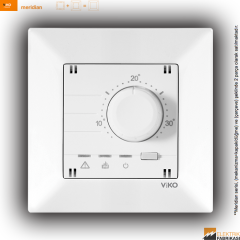 Meridian Sıva Altı Analog Termostat Isıtma/Soğutma (Beyaz I Krem)_Viko by Panasonic