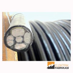 5x25mm² NAYY-YAVV Kablo Siyah 1000M 0.6/1 kV PVC İzoleli, Çok Damarlı, Çok Telli, Alüminyum İletkenli Kablolar