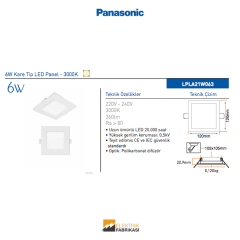 6W Kare Tip LED Panel - 3000K_Viko by Panasonic