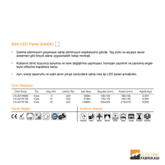 12W Kare Tip 155mmx155mm 810Lm Sıva Altı LED Panel 6400K_Viko by Panasonic