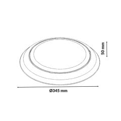 Borled_24W Okyanus Led Tavan Glop Armatür 1560Lm 3000K/6500K IP20_ BL-B1-0015