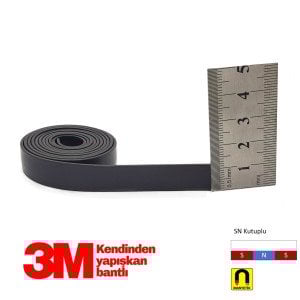 12x1,2mm 3M Kendinden Yapışkanlı  Esnek Şerit Mıknatıs